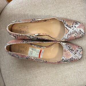 Naturalizer Pink Snake-Print Flats